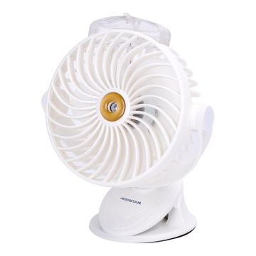 Aigostar - Ventilateur de poche rechargeable 2W/5V 2400mAh USB blanc