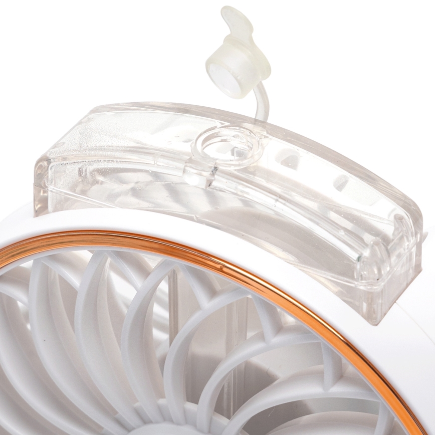 Aigostar - Ventilateur de poche rechargeable 5W/5V 2400 mAh USB blanc