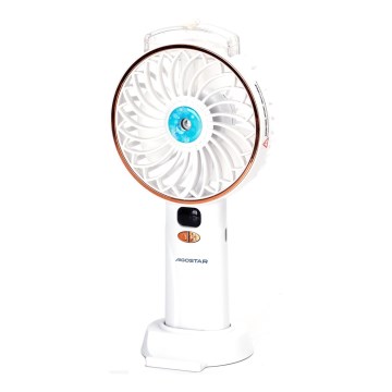 Aigostar - Ventilateur de poche rechargeable 5W/5V 2400mAh USB blanc