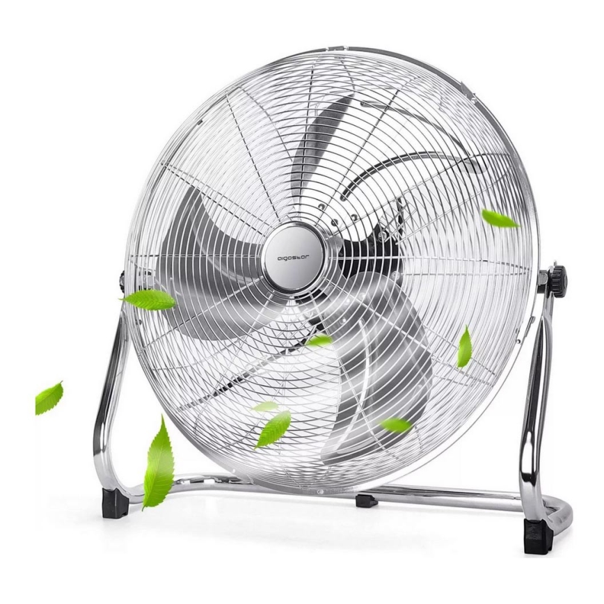 Aigostar - Ventilateur de sol 100W/230V 51 cm chrome brillant