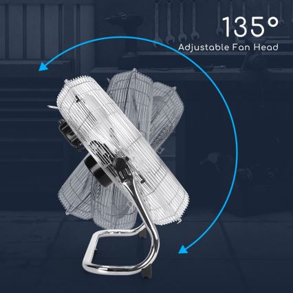 Aigostar - Ventilateur de sol 100W/230V 51 cm chrome brillant