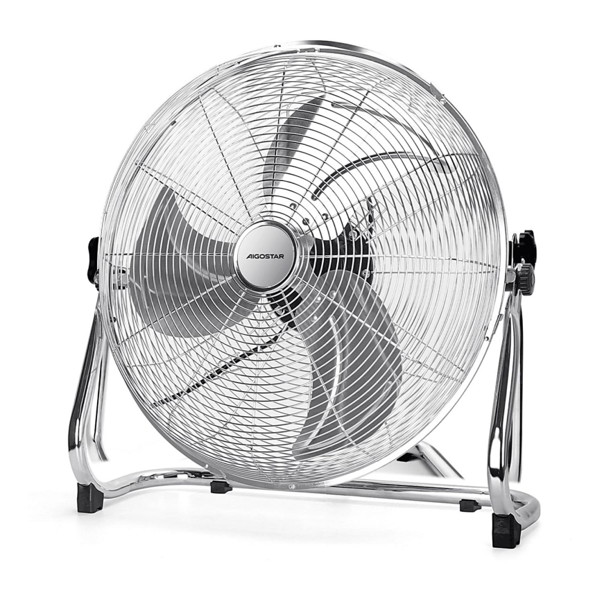 Aigostar - Ventilateur de sol 100W/230V chrome brillant