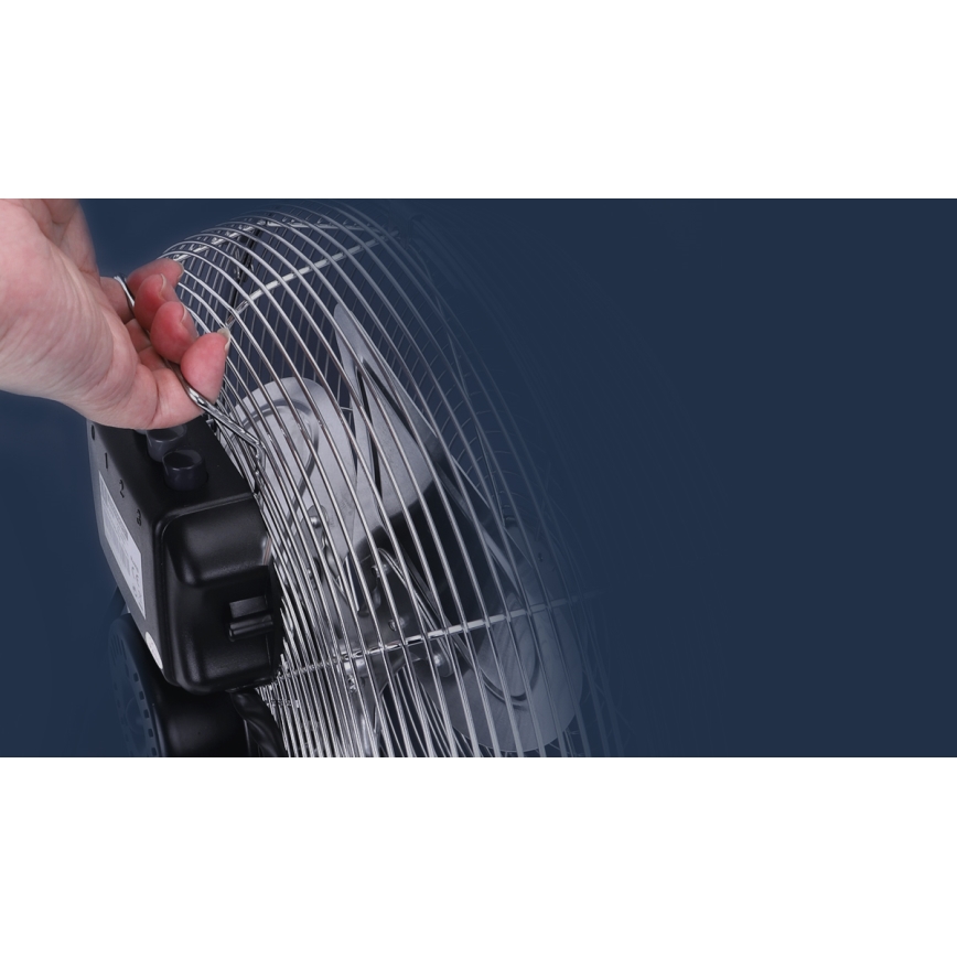 Aigostar - Ventilateur de sol 100W/230V chrome brillant