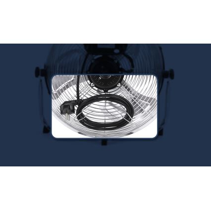 Aigostar - Ventilateur de sol 100W/230V chrome brillant