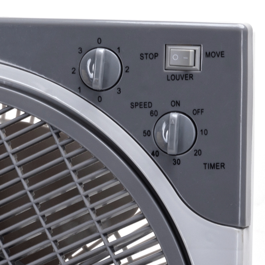 Aigostar - Ventilateur de sol 35W/230V d. 30 cm blanc/gris