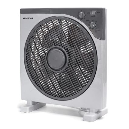 Aigostar - Ventilateur de sol 35W/230V d. 30 cm blanc/gris