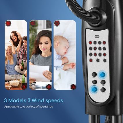 Aigostar - Ventilateur de sol avec jet d'eau 75W/230V + télécommande