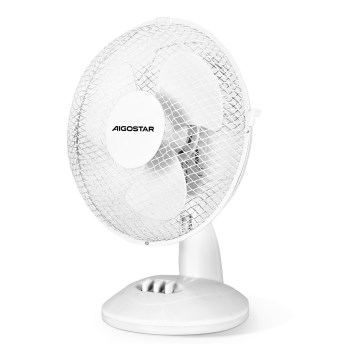 Aigostar - Ventilateur de table 20W/230V blanc