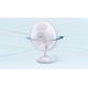 Aigostar - Ventilateur de table 22W/230V 27 cm blanc