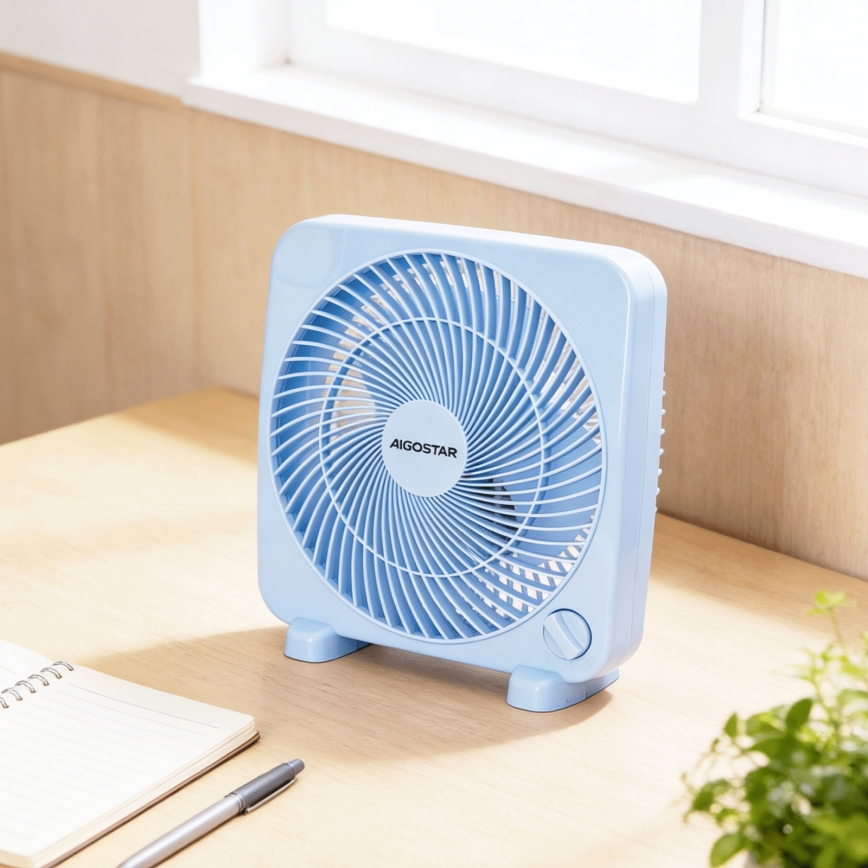 Aigostar - Ventilateur de table 30 W / 230 V, bleu