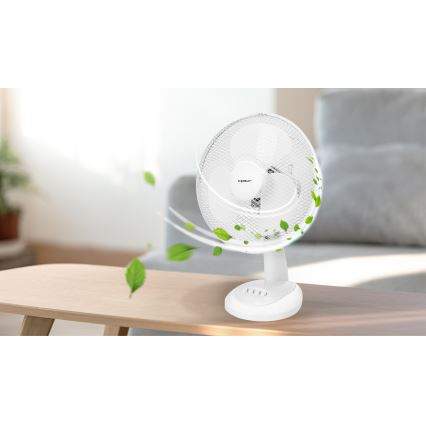 Aigostar - Ventilateur de table 35W/230V 34 cm blanc