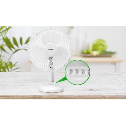 Aigostar - Ventilateur de table 35W/230V 34 cm blanc