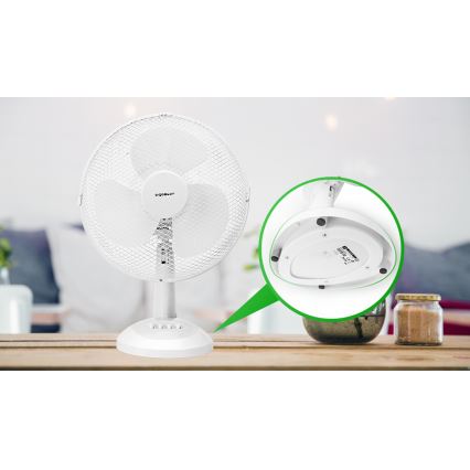 Aigostar - Ventilateur de table 35W/230V 34 cm blanc