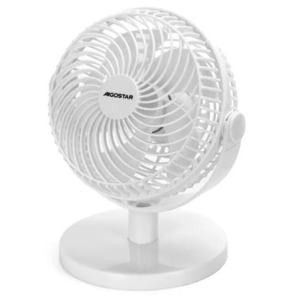 Aigostar - Ventilateur de table 3W/5V blanc