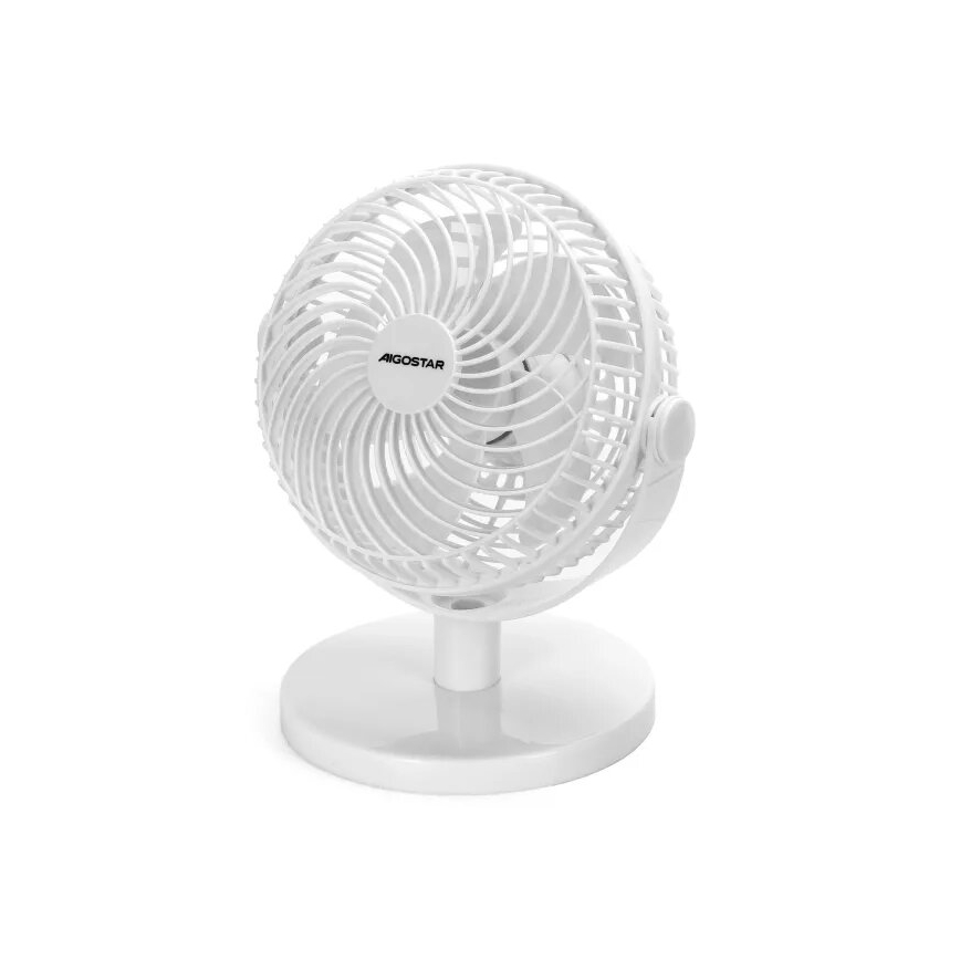 Aigostar - Ventilateur de table 3W/5V blanc