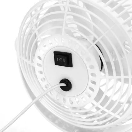 Aigostar - Ventilateur de table 3W/5V blanc