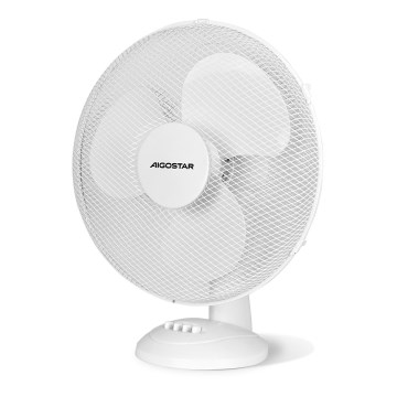 Aigostar - Ventilateur de table 40W/230V blanc