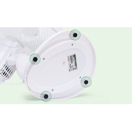 Aigostar - Ventilateur de table 40W/230V blanc