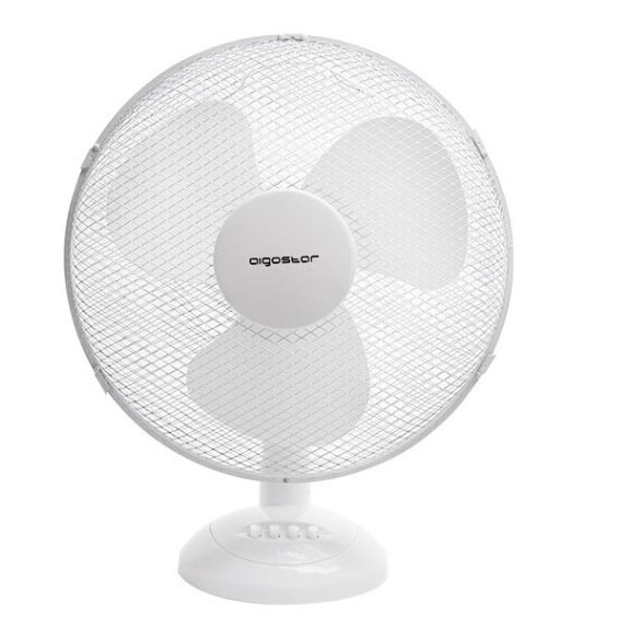 Aigostar - Ventilateur de table 45W/230V 34 cm blanc