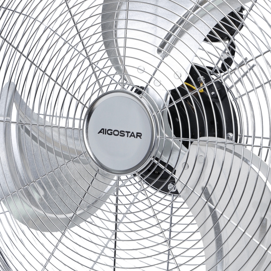 Aigostar - Ventilateur sur pied 100W/230V Ø 54 cm chromé brillant