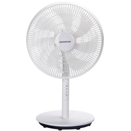 Aigostar - Ventilateur sur pied 45W/230V 110 cm blanc