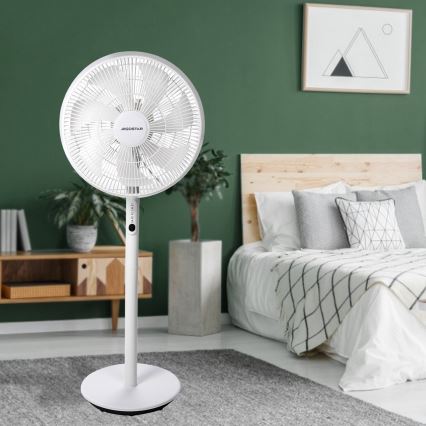 Aigostar - Ventilateur sur pied 45W/230V blanc + Télécommande