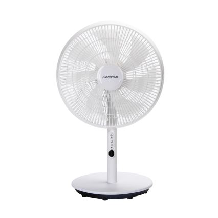 Aigostar - Ventilateur sur pied 45W/230V blanc + Télécommande