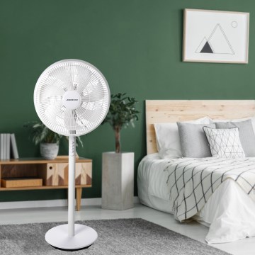 Aigostar - Ventilateur sur pied 45W/230V Ø 35 cm blanc