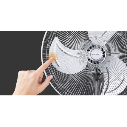 Aigostar - Ventilateur sur pied 50 W/230 V Ø 50 cm chromé/noir