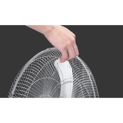 Aigostar - Ventilateur sur pied 50 W/230 V Ø 50 cm chromé/noir