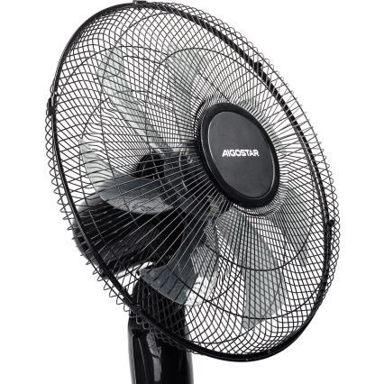 Aigostar - Ventilateur sur pied 50W/230V noir + télécommande