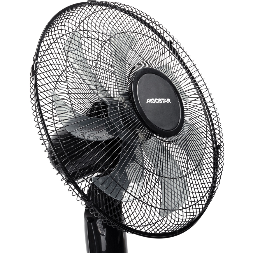Aigostar - Ventilateur sur pied 50W/230V noir + télécommande