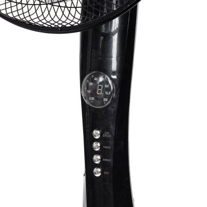 Aigostar - Ventilateur sur pied 50W/230V noir + télécommande