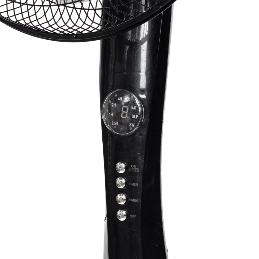 Aigostar - Ventilateur sur pied 50W/230V noir + télécommande