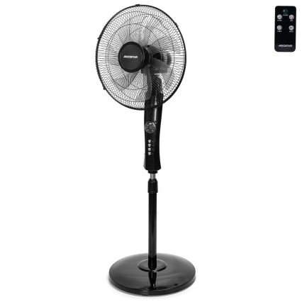 Aigostar - Ventilateur sur pied 50W/230V noir + télécommande