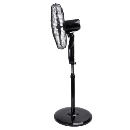 Aigostar - Ventilateur sur pied 55W/230V 130 cm noir + télécommande