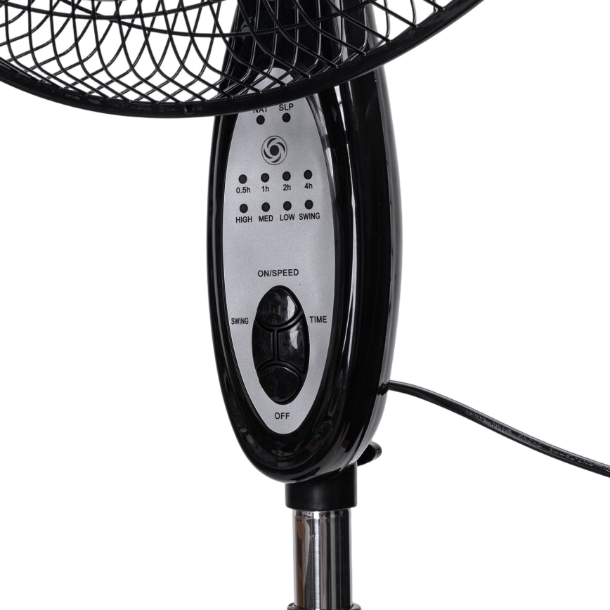 Aigostar - Ventilateur sur pied 60W/230V 130 cm noir + télécommande