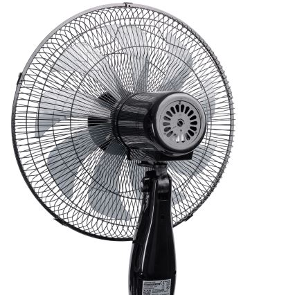 Aigostar - Ventilateur sur pied 60W/230V 130 cm noir + télécommande