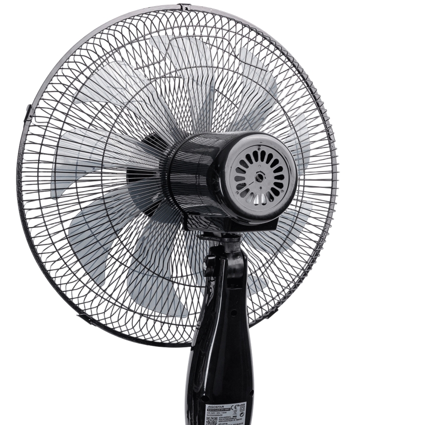 Aigostar - Ventilateur sur pied 60W/230V 130 cm noir + télécommande