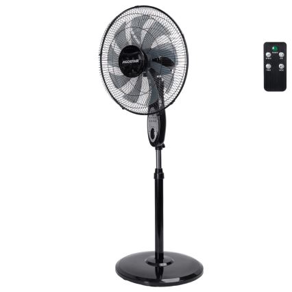 Aigostar - Ventilateur sur pied 60W/230V 130 cm noir + télécommande