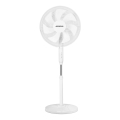 Aigostar - Ventilateur sur pied 60W/230V blanc