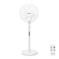 Aigostar - Ventilateur sur pied 60W/230V blanc + Télécommande
