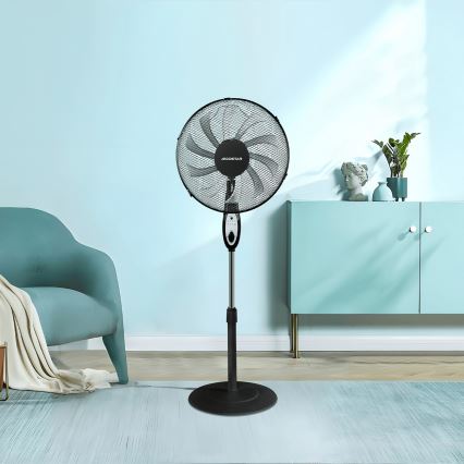 Aigostar - Ventilateur sur pied 60W/230V noir + Télécommande
