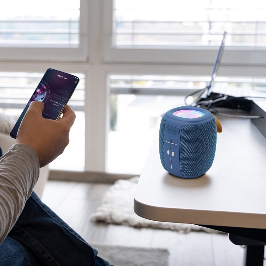 AKAI ABTS-V5 BL - Enceinte sans fil avec microphone 3W/1200 mAh bleu