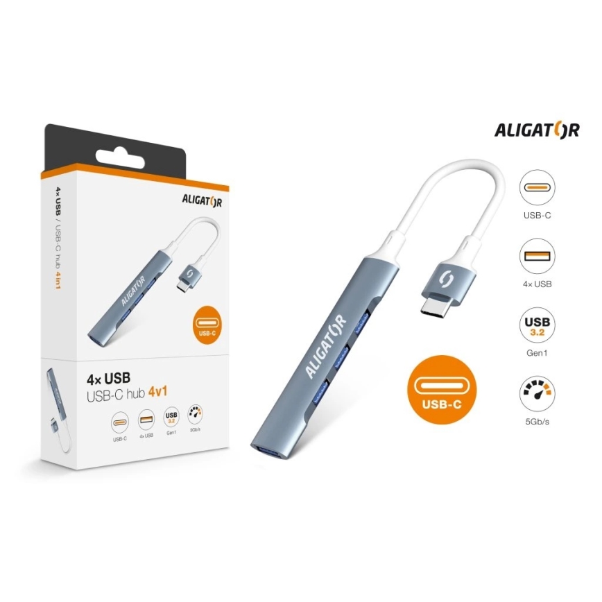 Aligator AHUB002 - hub USB-C 4-en-1