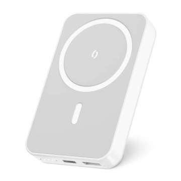 Aligator AMS04WT - batterie externe 10 000 mAh avec charge sans fil Qi et MagSafe, Power Delivery 15 W, noire