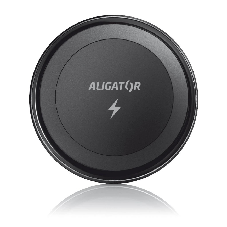 Aligator AMS05BK - Support magnétique de voiture pour téléphone avec charge sans fil Qi 15W compatible MagSafe, noir