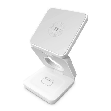 Aligator AMS09WT - Station de recharge sans fil MagSafe 3-en-1 15 W blanche