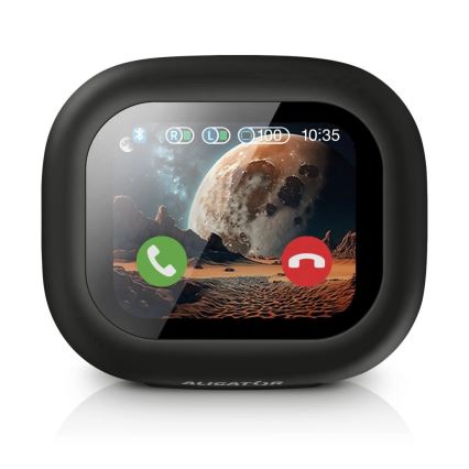 Aligator ATR10BK - Écouteurs sans fil avec traducteur 2-en-1 Pods Translate 470 mAh + 2x 40 mAh noirs