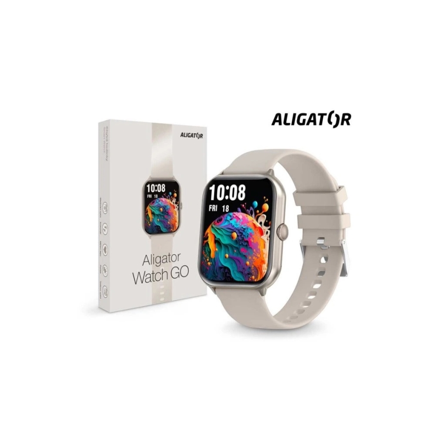 Aligator AW10SR - Montre connectée Watch GO 220 mAh IP67 crème